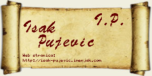 Isak Pujević vizit kartica